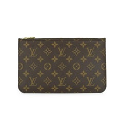 Louis Vuitton Neverfull MM Pochette Pouch in Monogram with Beige Interior 2014