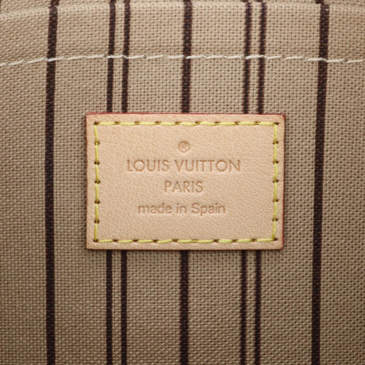 Louis Vuitton Neverfull MM Pochette Pouch in Monogram with Beige Interior 2018 10