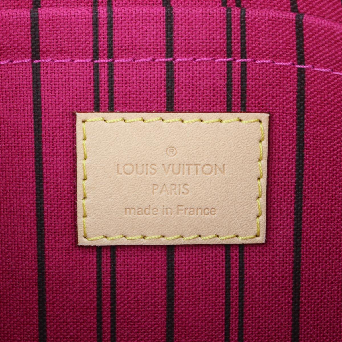 Louis Vuitton Neverfull MM Pochette Pouch in Monogram with Pivoine Interior 2018 10