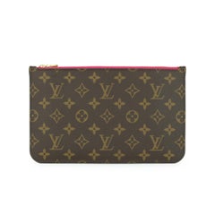 Louis Vuitton Neverfull MM Pochette Pouch in Monogram with Pivoine Interior 2020