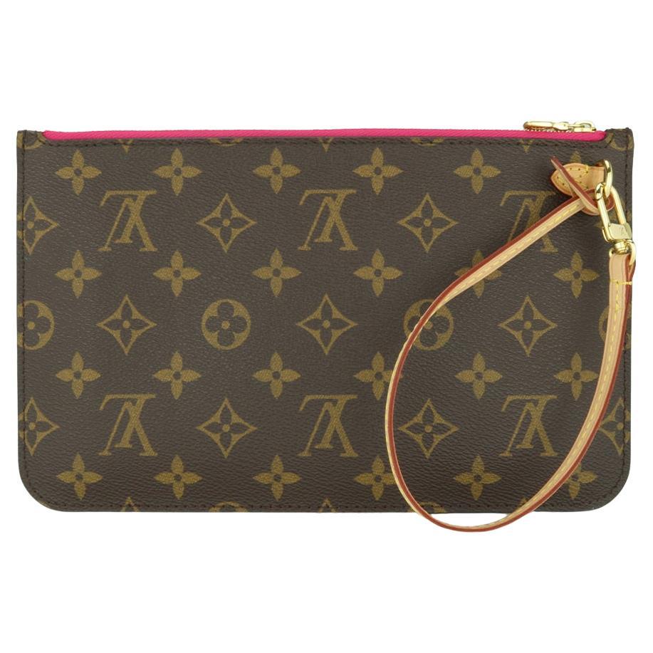 Neverfull Pochette Pouch Ring Hook and Gold Chain Strap, GM MM PM, Con