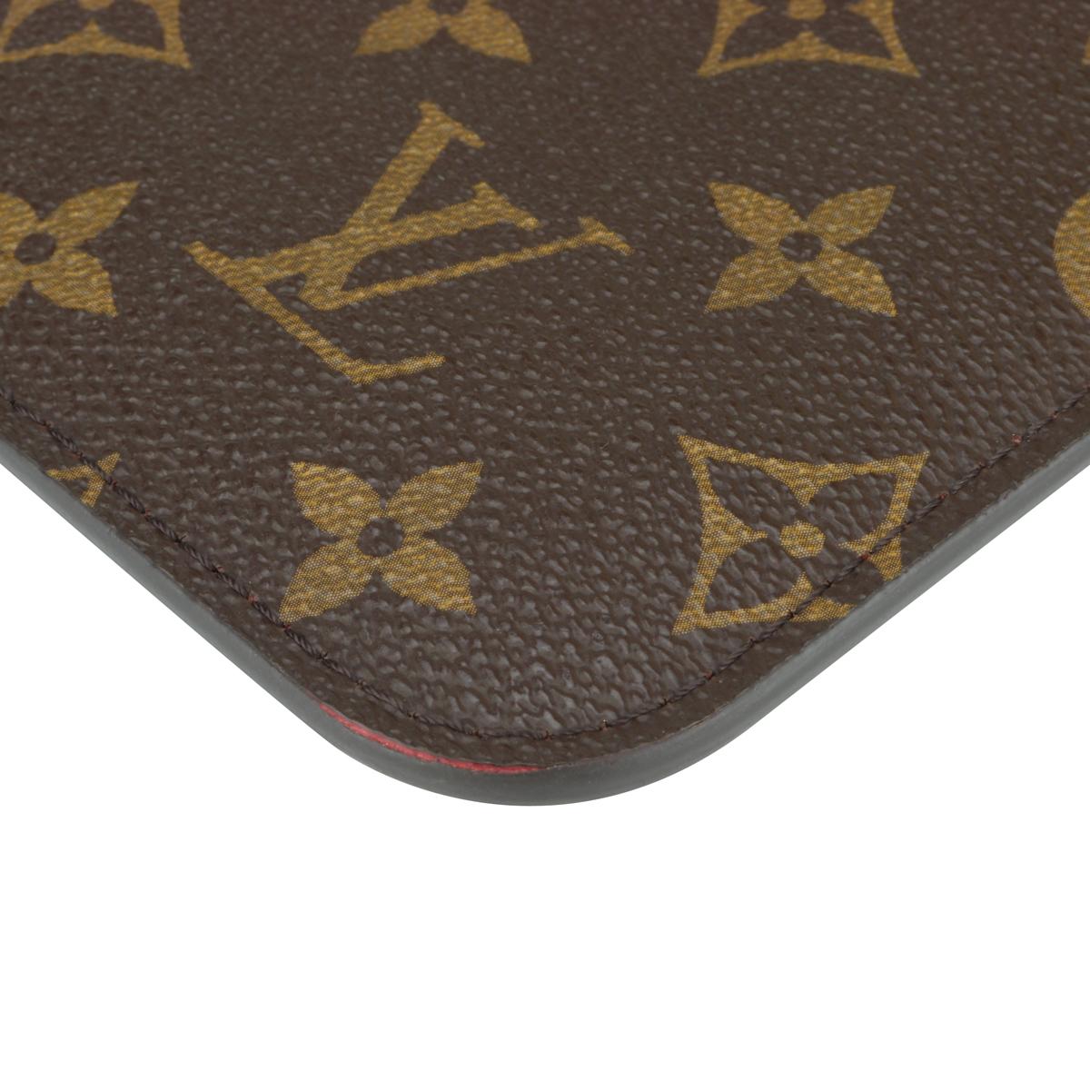 Louis Vuitton Neverfull MM Pochette Pouch in Monogram with Red Interior 2019 6