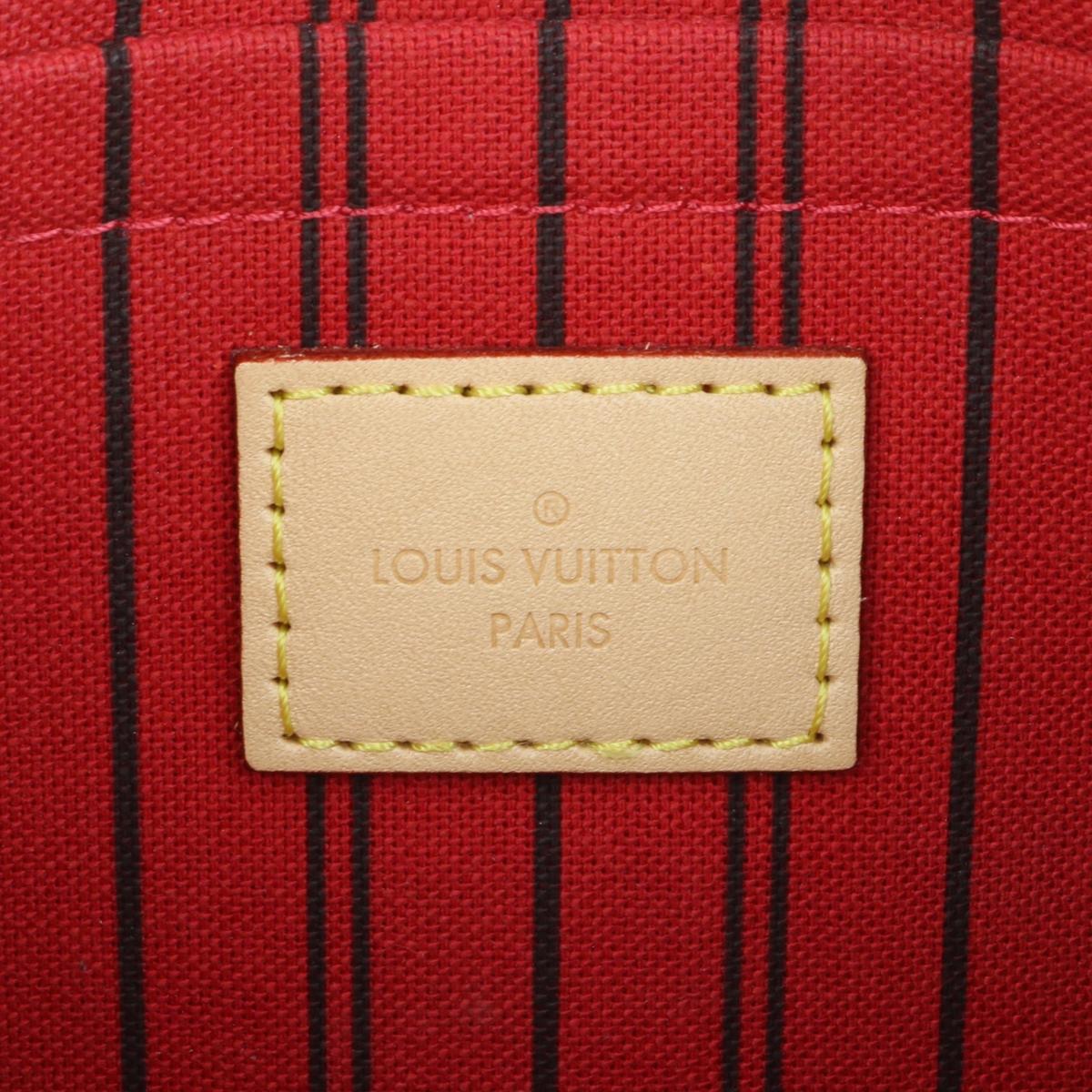 Louis Vuitton Neverfull MM Pochette Pouch in Monogram with Red Interior 2019 10
