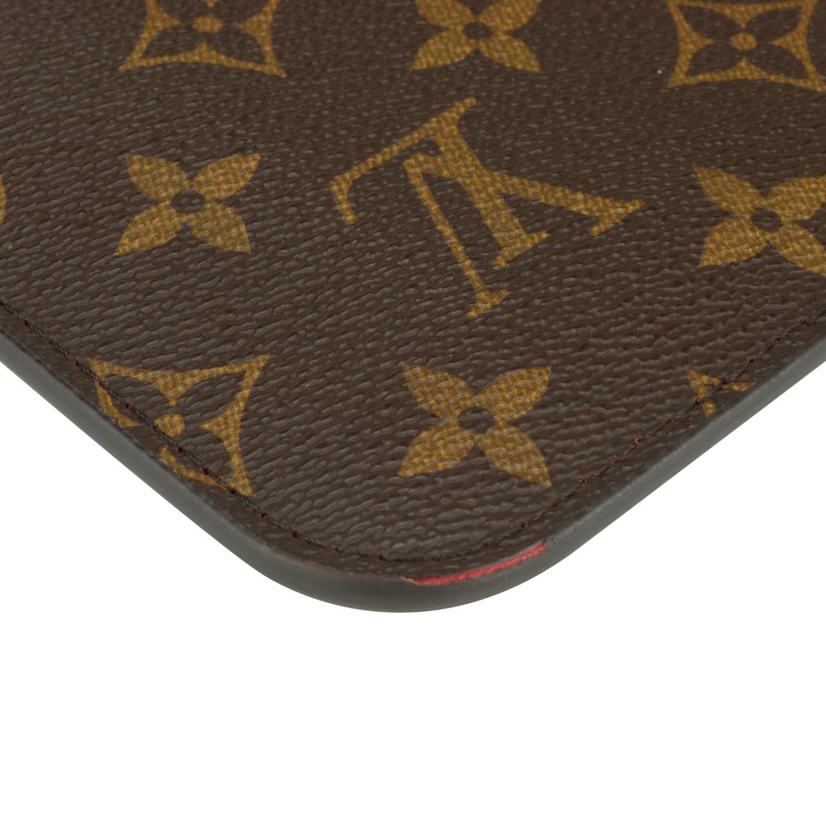 Louis Vuitton Neverfull MM Pochette Pouch in Monogram with Red Interior 2019 4