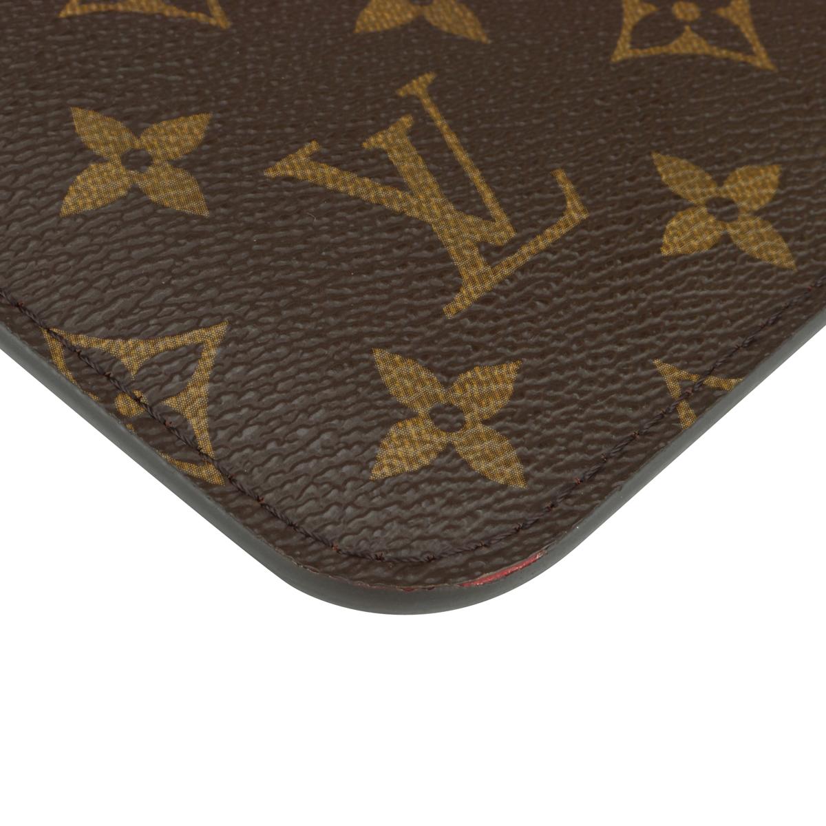 Louis Vuitton Neverfull MM Pochette Pouch in Monogram with Red Interior 2019 5