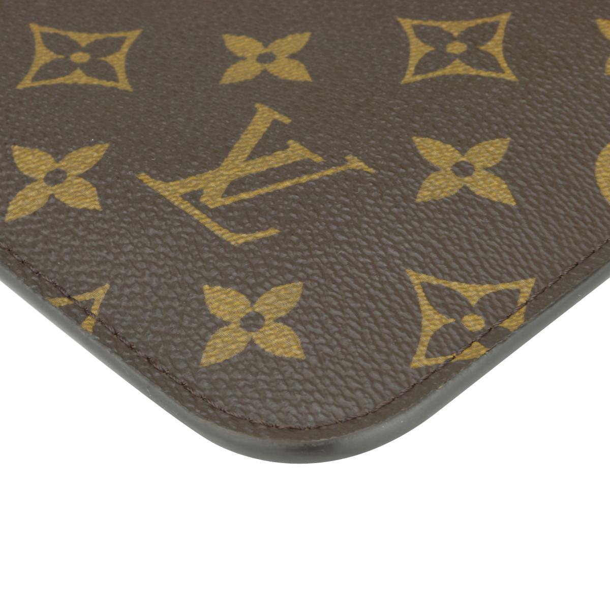 Louis Vuitton Neverfull MM Pochette Pouch in Monogram with Red Interior 2020 6