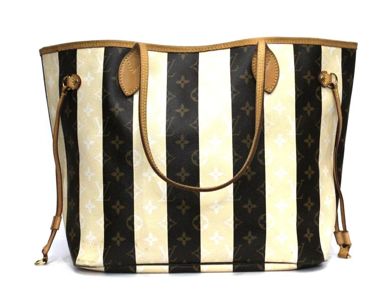 Louis Vuitton Limited Edition Monogram Rayures Neverfull MM Bag