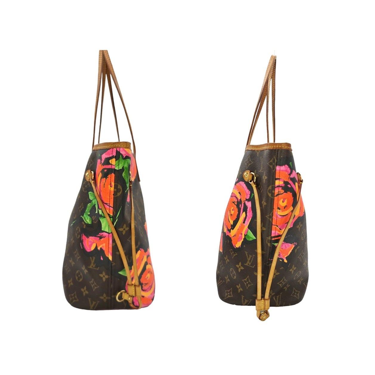 Louis Vuitton Neverfull MM Stephen Sprouse Monogram Roses In Good Condition In Scottsdale, AZ