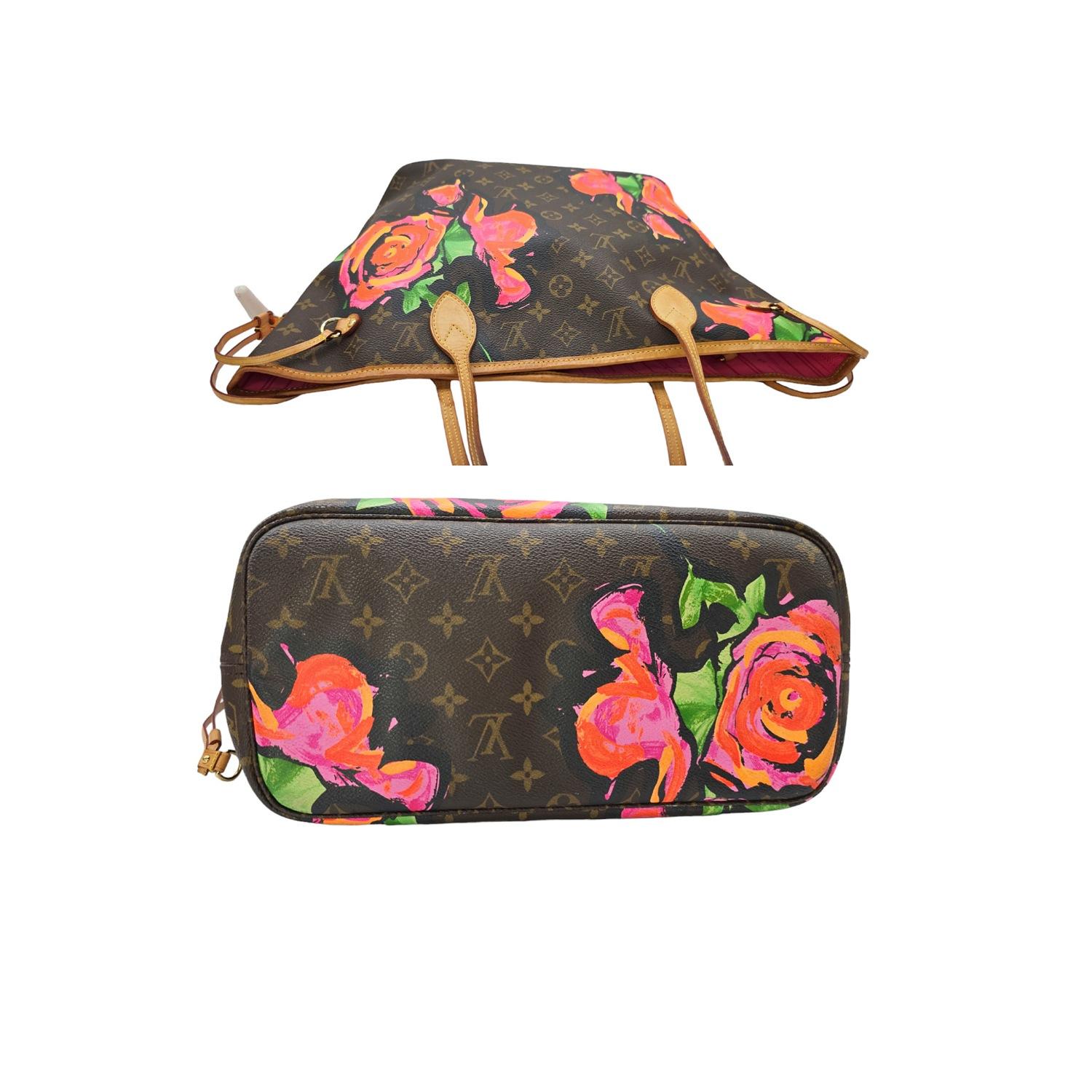 Women's Louis Vuitton Neverfull MM Stephen Sprouse Monogram Roses