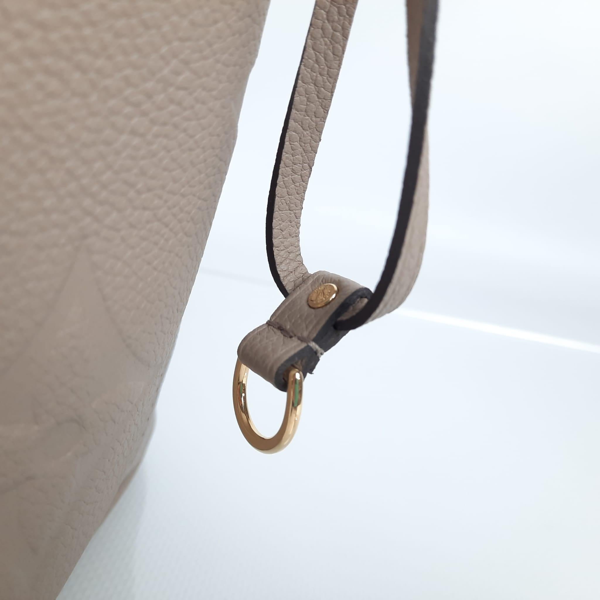 Louis Vuitton Neverfull MM Tote Bag Dune Monogram Empreinte Leather For Sale 1