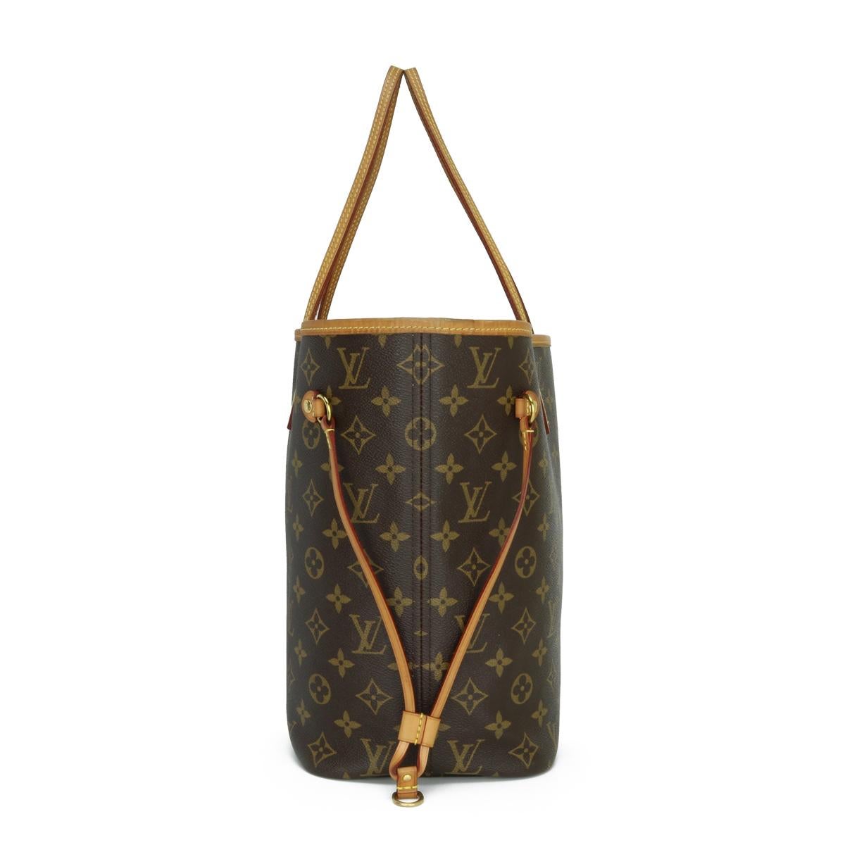 Black Louis Vuitton Neverfull MM Tote in Monogram with Beige Interior 2018