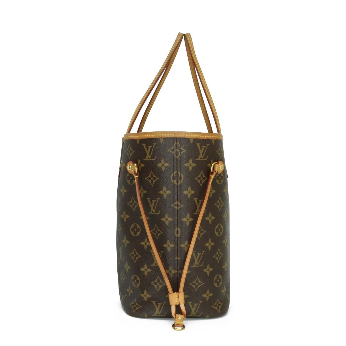 Black Louis Vuitton Neverfull MM Tote in Monogram with Beige Interior 2018 For Sale
