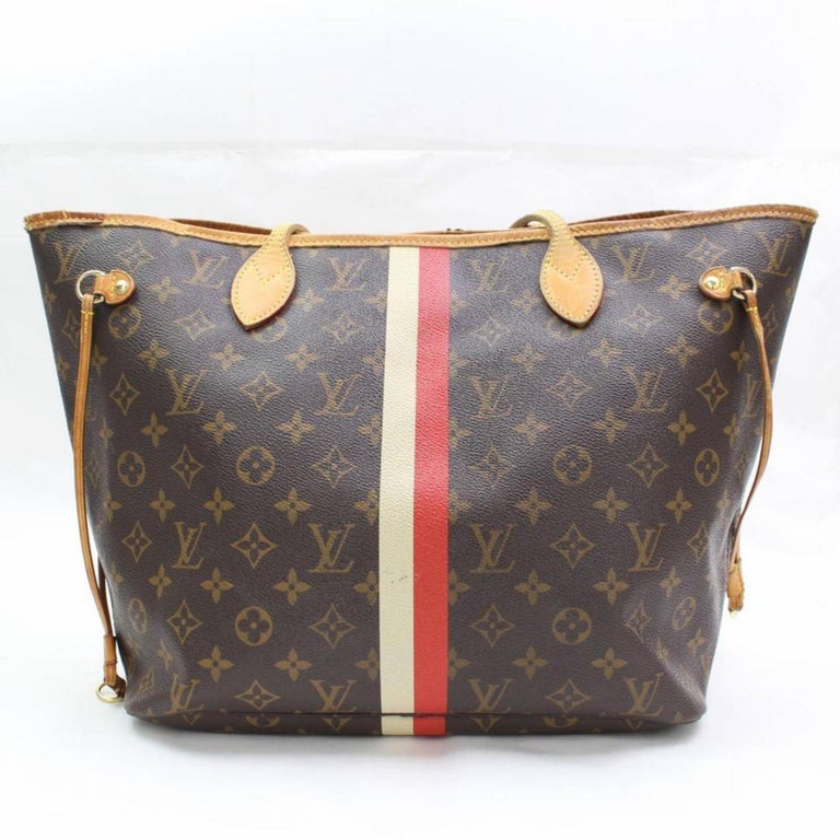 Louis Vuitton Neverfull Mon Monogram Mm 867422 Brown Coated Canvas Tote For Sale at 1stdibs