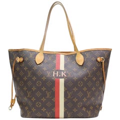 Vintage Louis Vuitton Neverfull Mon Monogram Mm 867422 Brown Coated Canvas Tote