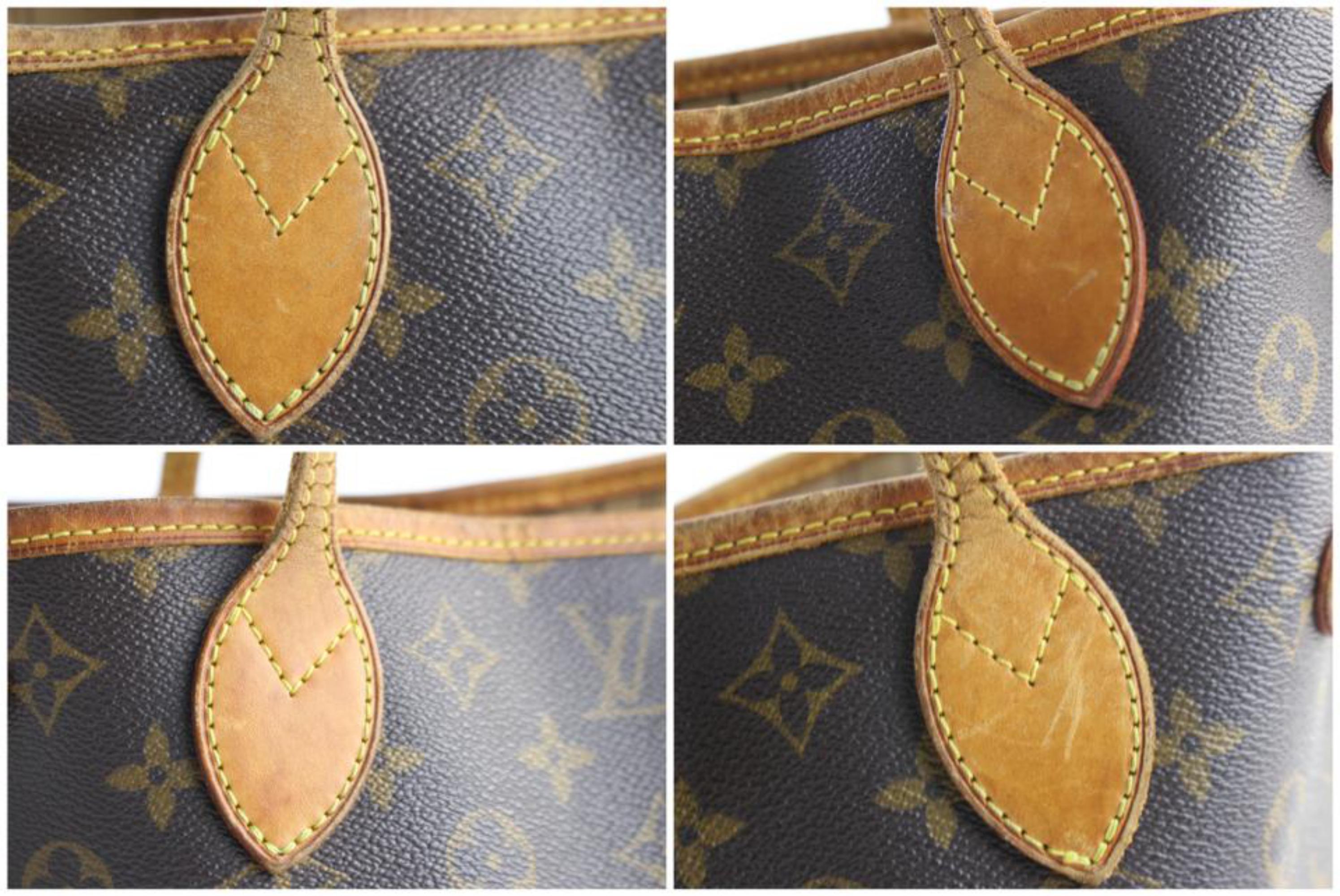 Louis Vuitton Neverfull Monogram 29lr0618 Brown Coated Canvas Tote For Sale 6