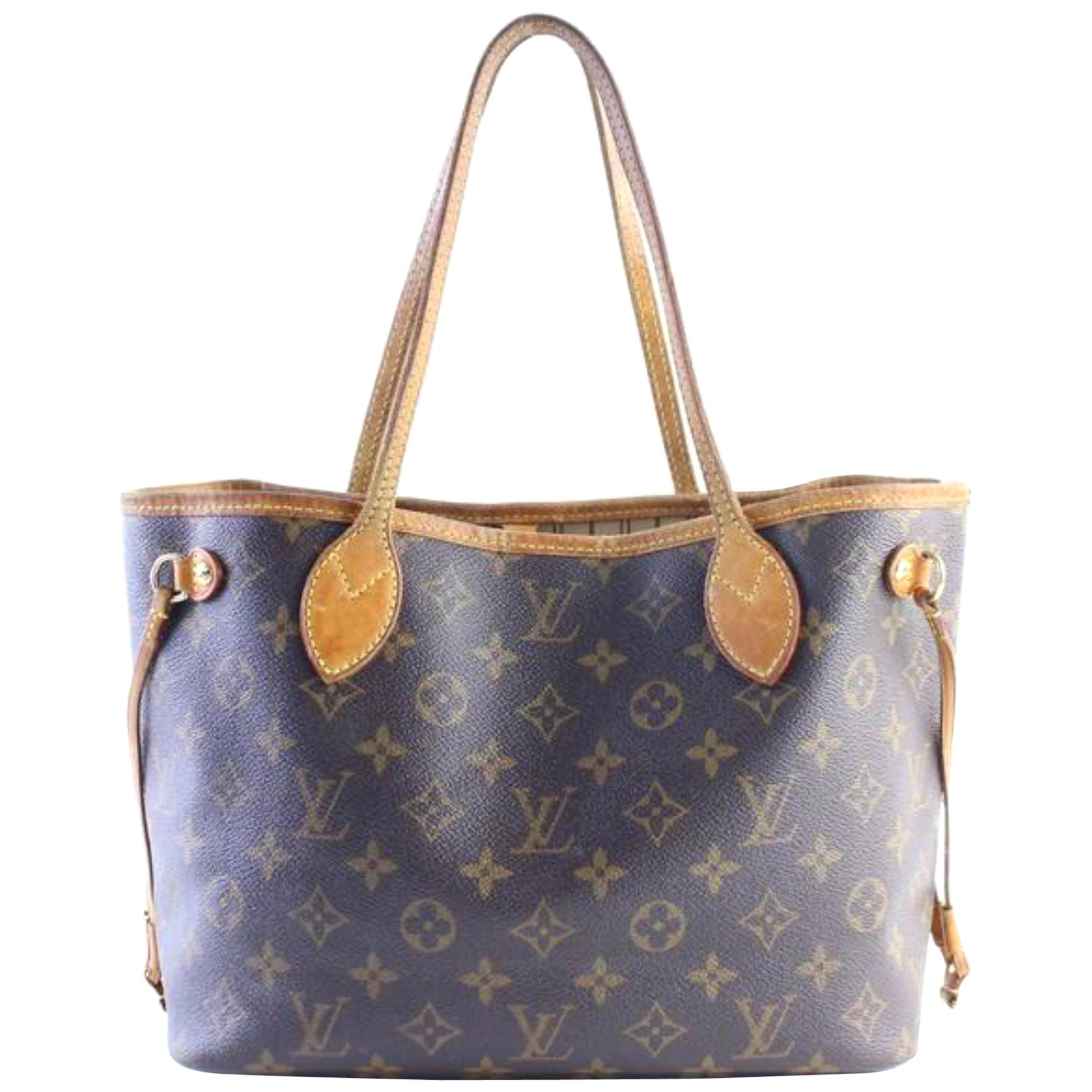 Louis Vuitton Neverfull Monogram 29lr0618 Brown Coated Canvas Tote For Sale