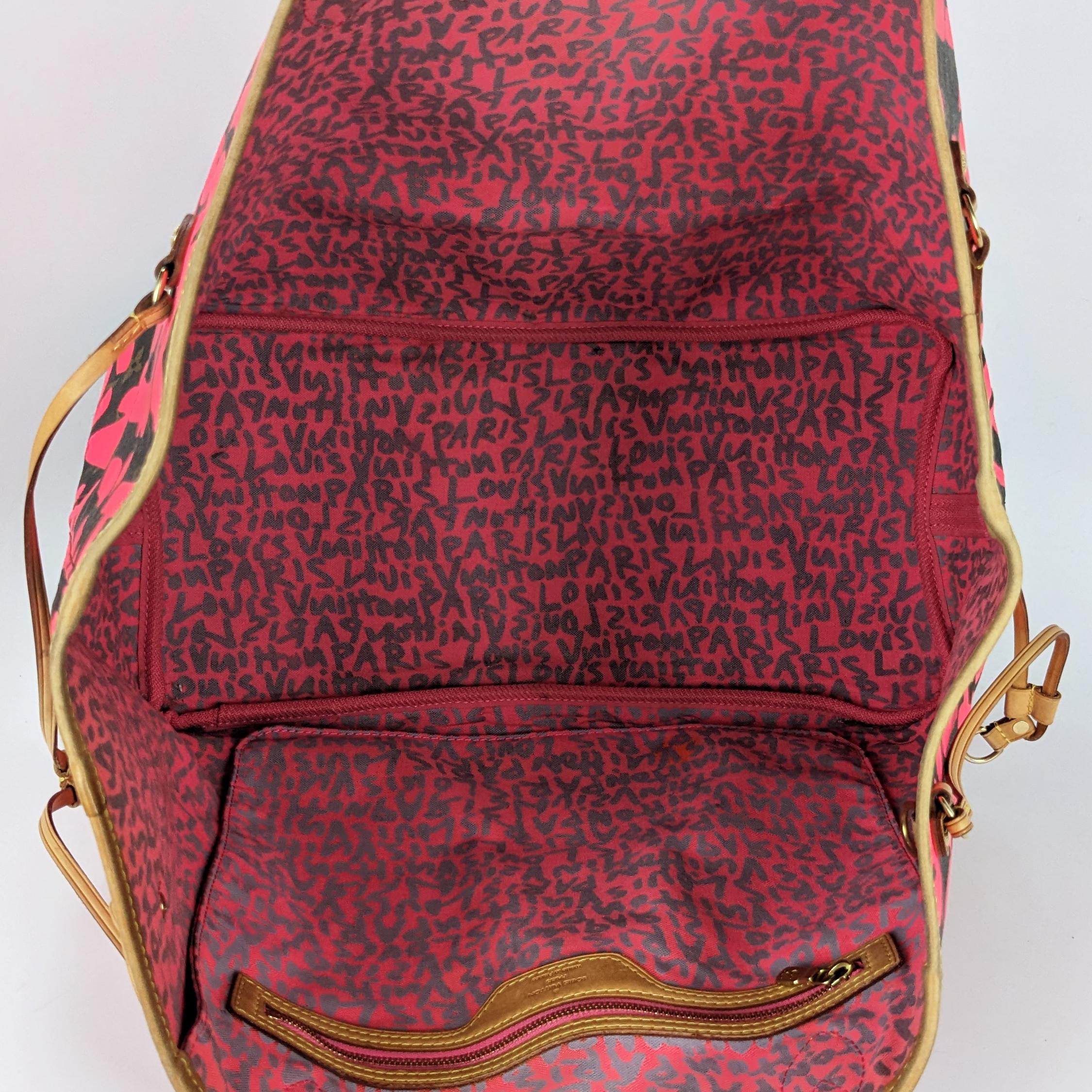 Louis Vuitton Neverfull Monogram Graffiti Stephan Sprouse GM Pink In Good Condition In Denver, CO