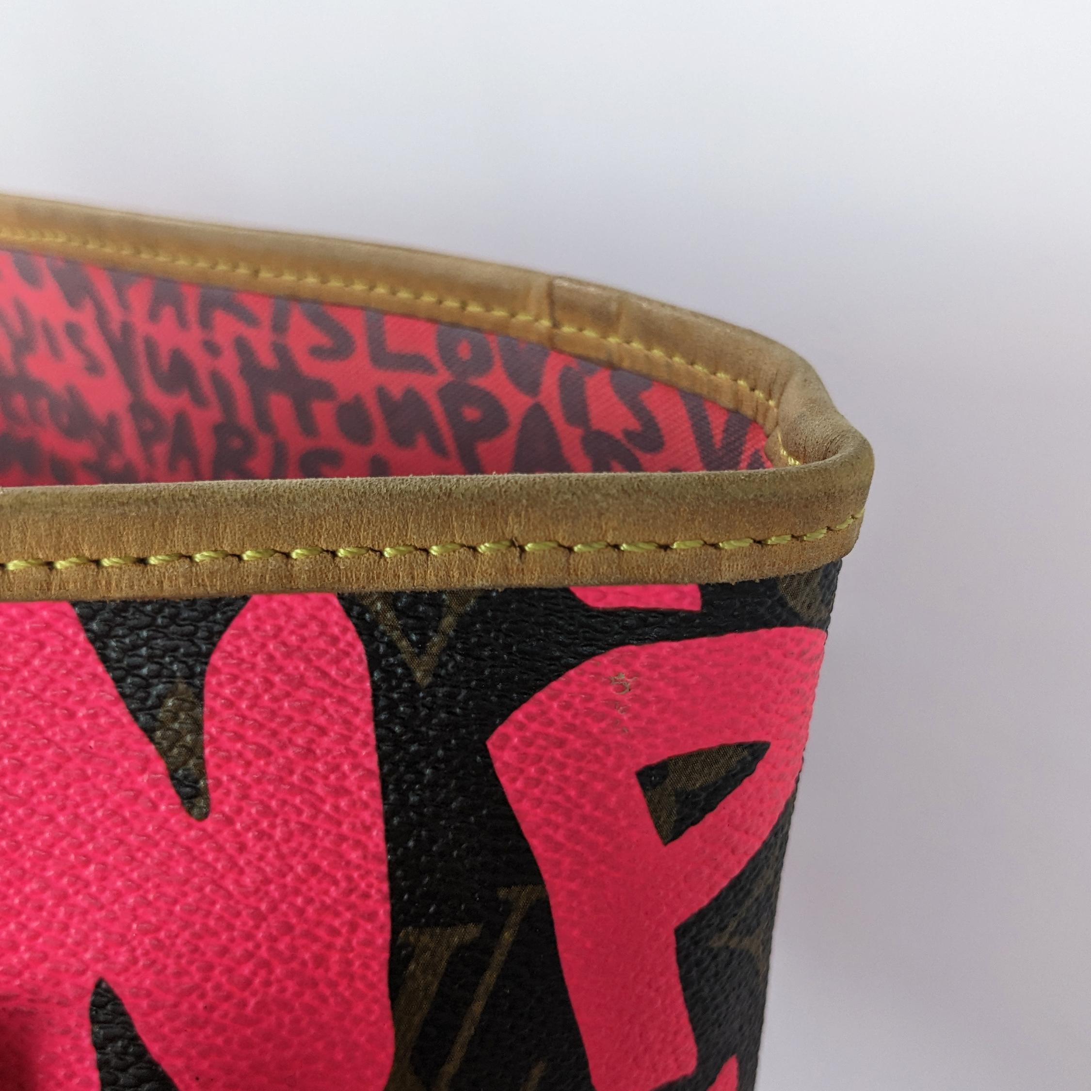 Louis Vuitton Neverfull Monogram Graffiti Stephan Sprouse GM Pink 2