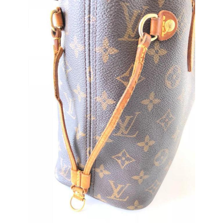 Louis Vuitton Neverfull Monogram Pm 231334 Brown Coated Canvas Tote For Sale 7