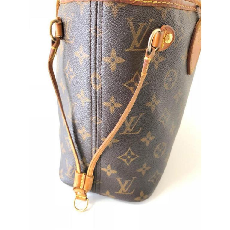 Louis Vuitton Neverfull Monogram Pm 231334 Brown Coated Canvas Tote For Sale 4