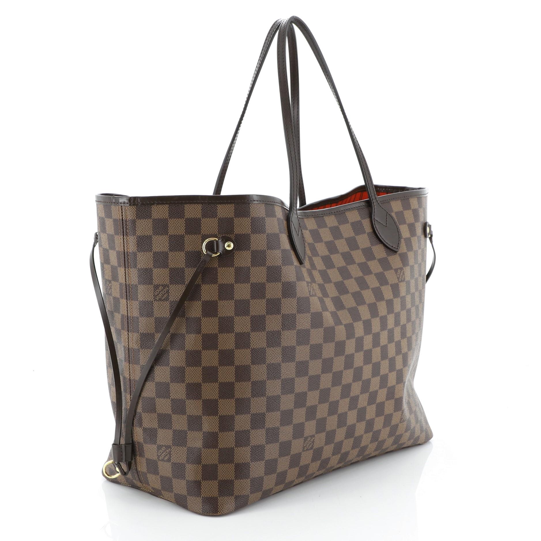 Gray Louis Vuitton Neverfull NM Tote Damier GM