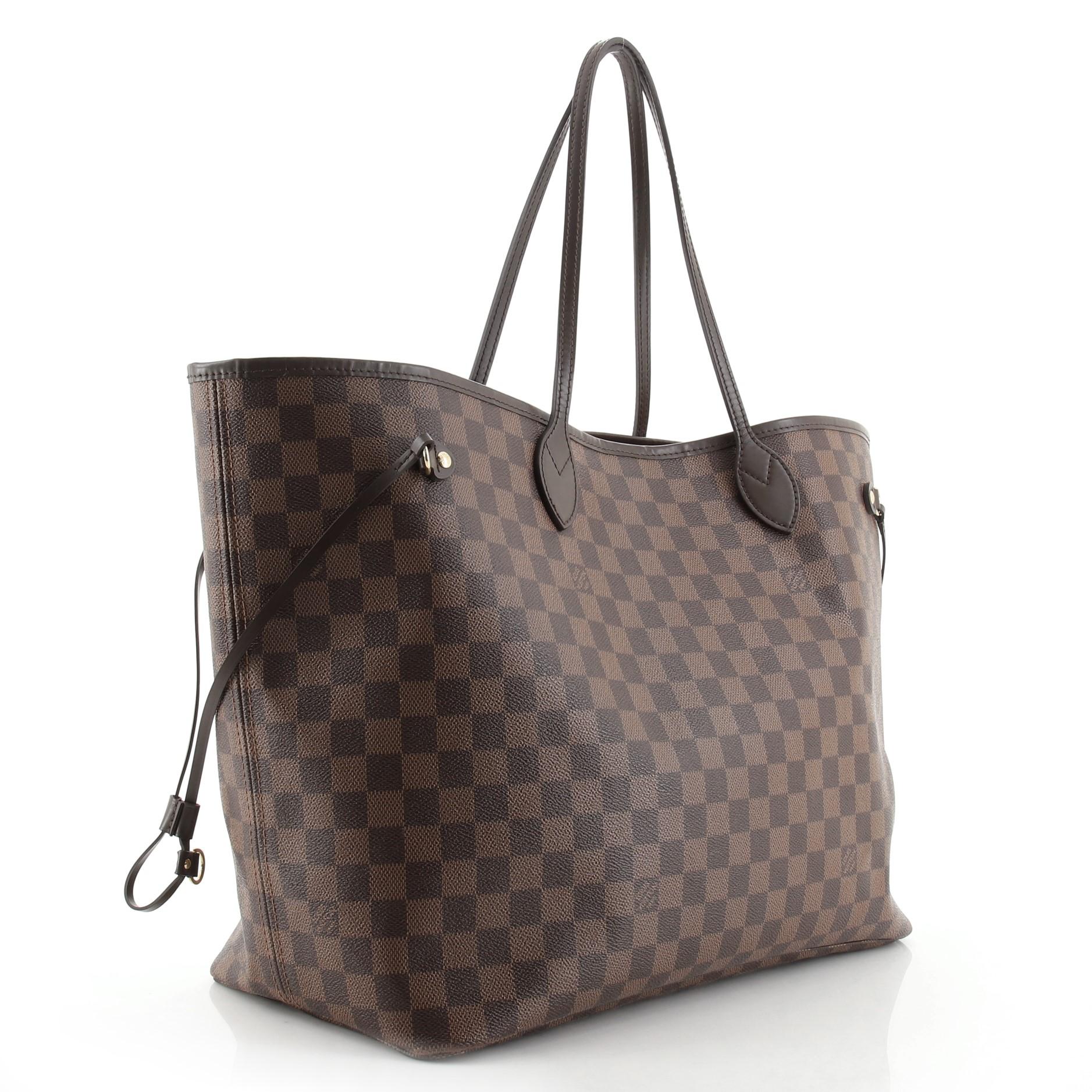 Black Louis Vuitton Neverfull NM Tote Damier GM