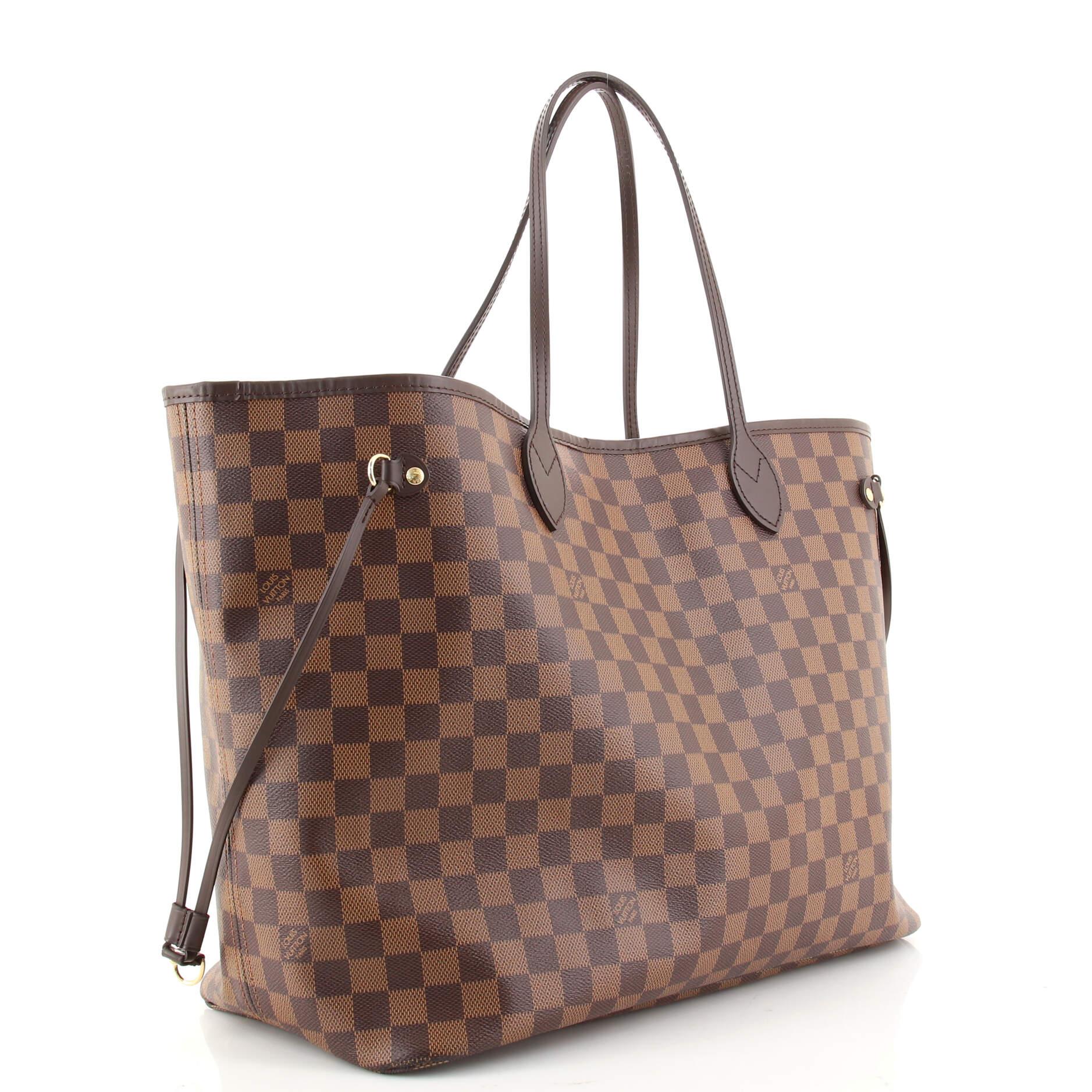 Brown Louis Vuitton Neverfull NM Tote Damier GM