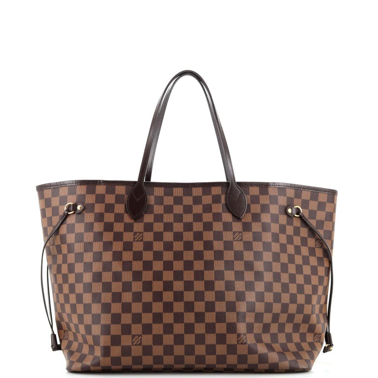 Brown and tan monogram coated canvas Louis Vuitton Neverfull GM with brass  For Sale at 1stDibs