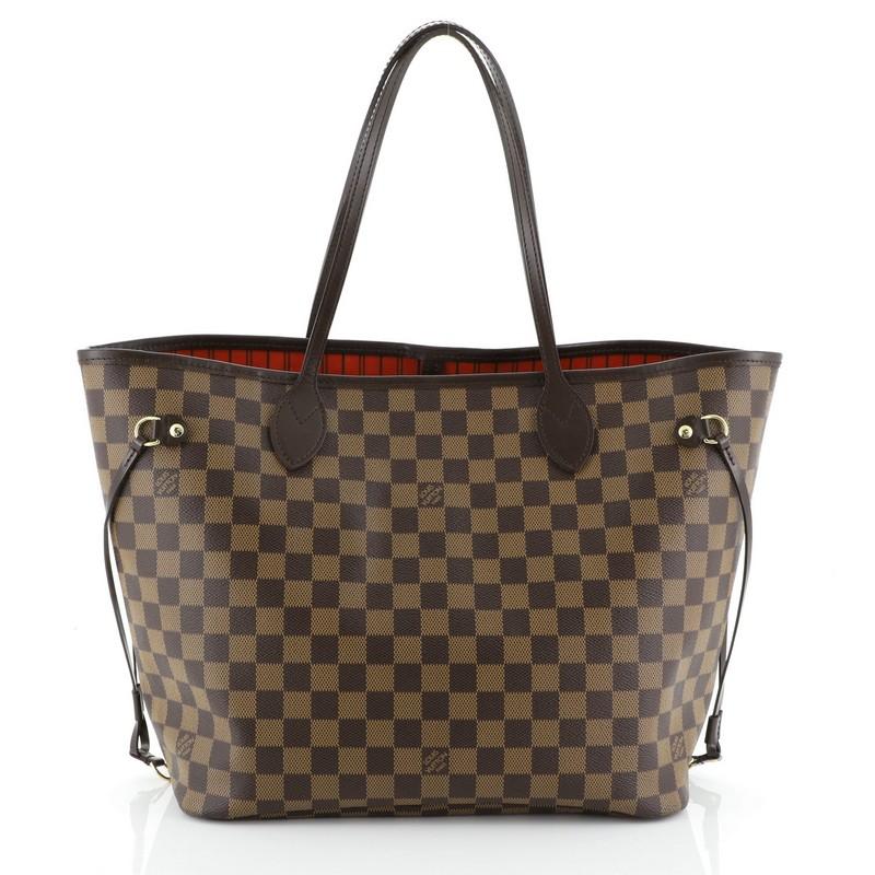 Black Louis Vuitton Neverfull NM Tote Damier MM