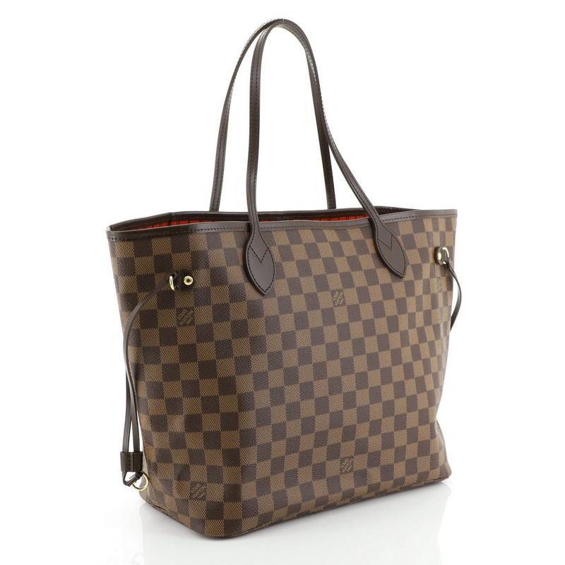 Brown Louis Vuitton Neverfull NM Tote Damier MM