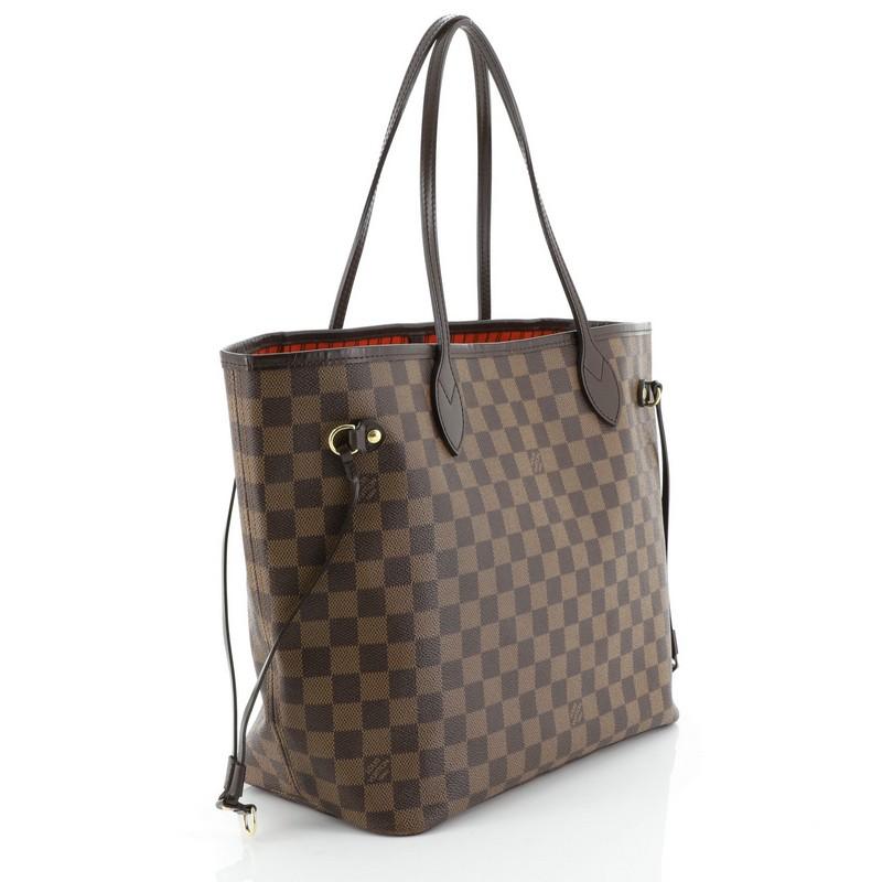 Black Louis Vuitton Neverfull NM Tote Damier MM