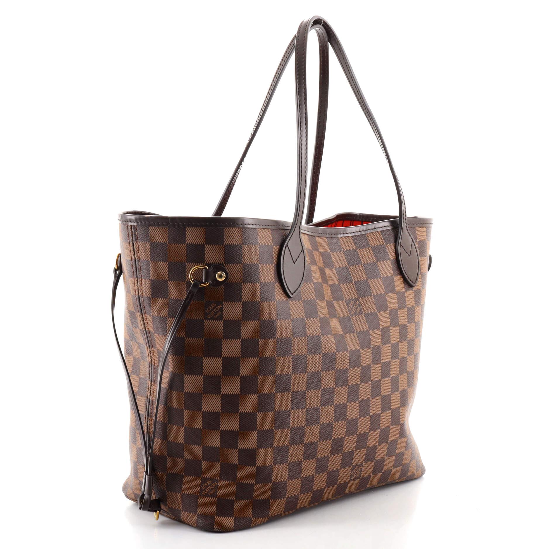 Brown Louis Vuitton Neverfull NM Tote Damier MM