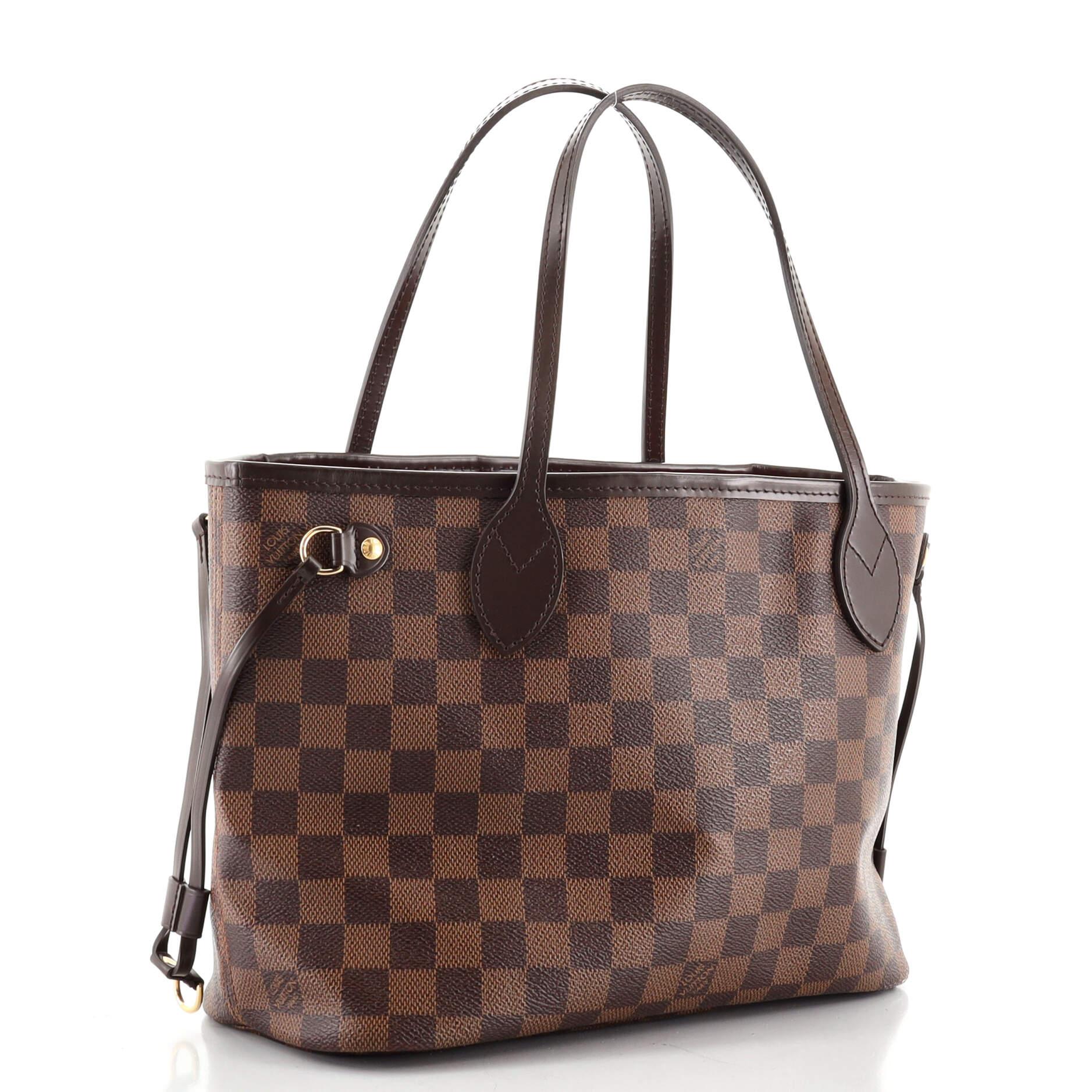 Brown Louis Vuitton Neverfull NM Tote Damier PM