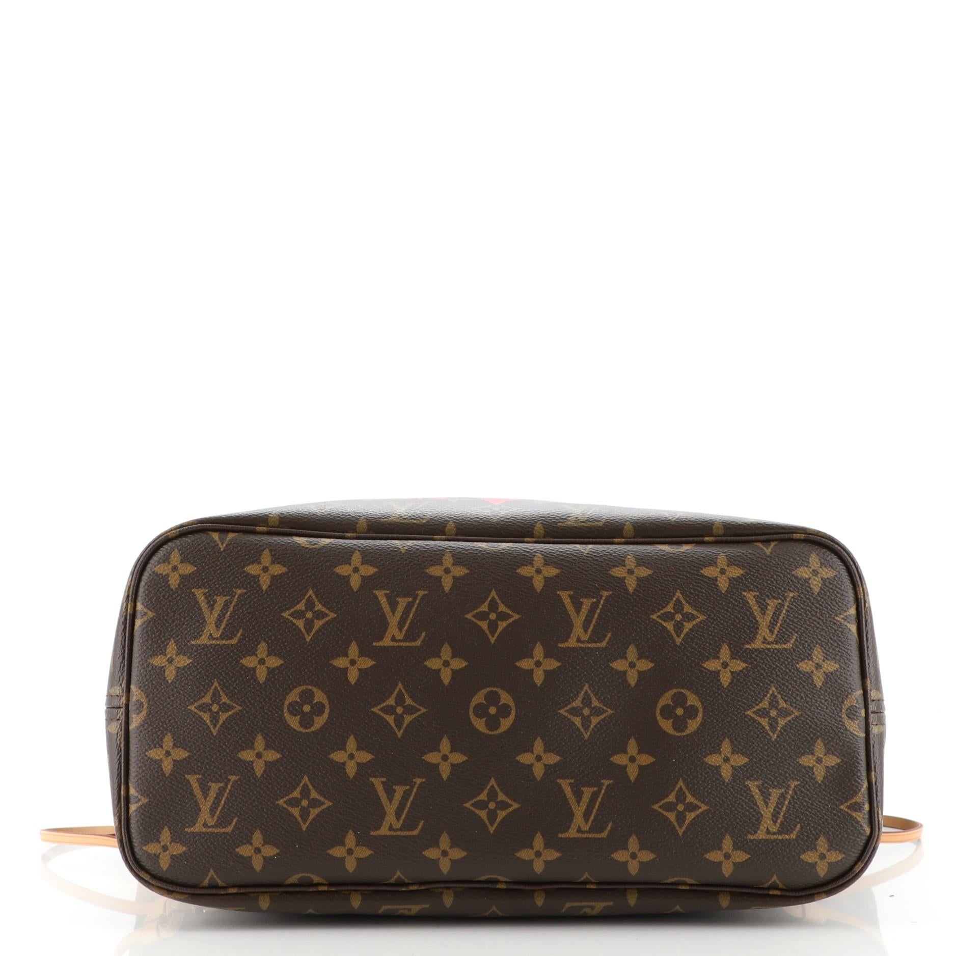 Brown Louis Vuitton Neverfull NM Tote Limited Edition Cities V Monogram Canvas 