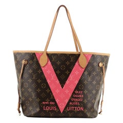 Louis Vuitton Limited Edition Light Pink Monogram Canvas V Neverfull Mm Nm