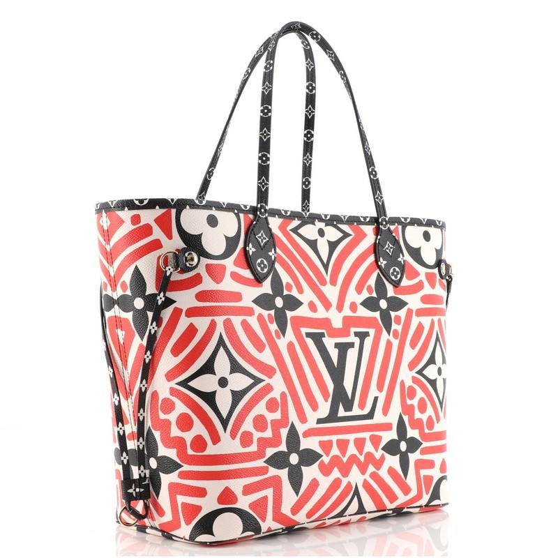 Beige Louis Vuitton Neverfull NM Tote Limited Edition Crafty Monogram Giant MM