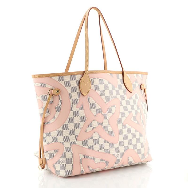 Beige Louis Vuitton Neverfull NM Tote Limited Edition Damier Tahitienne MM