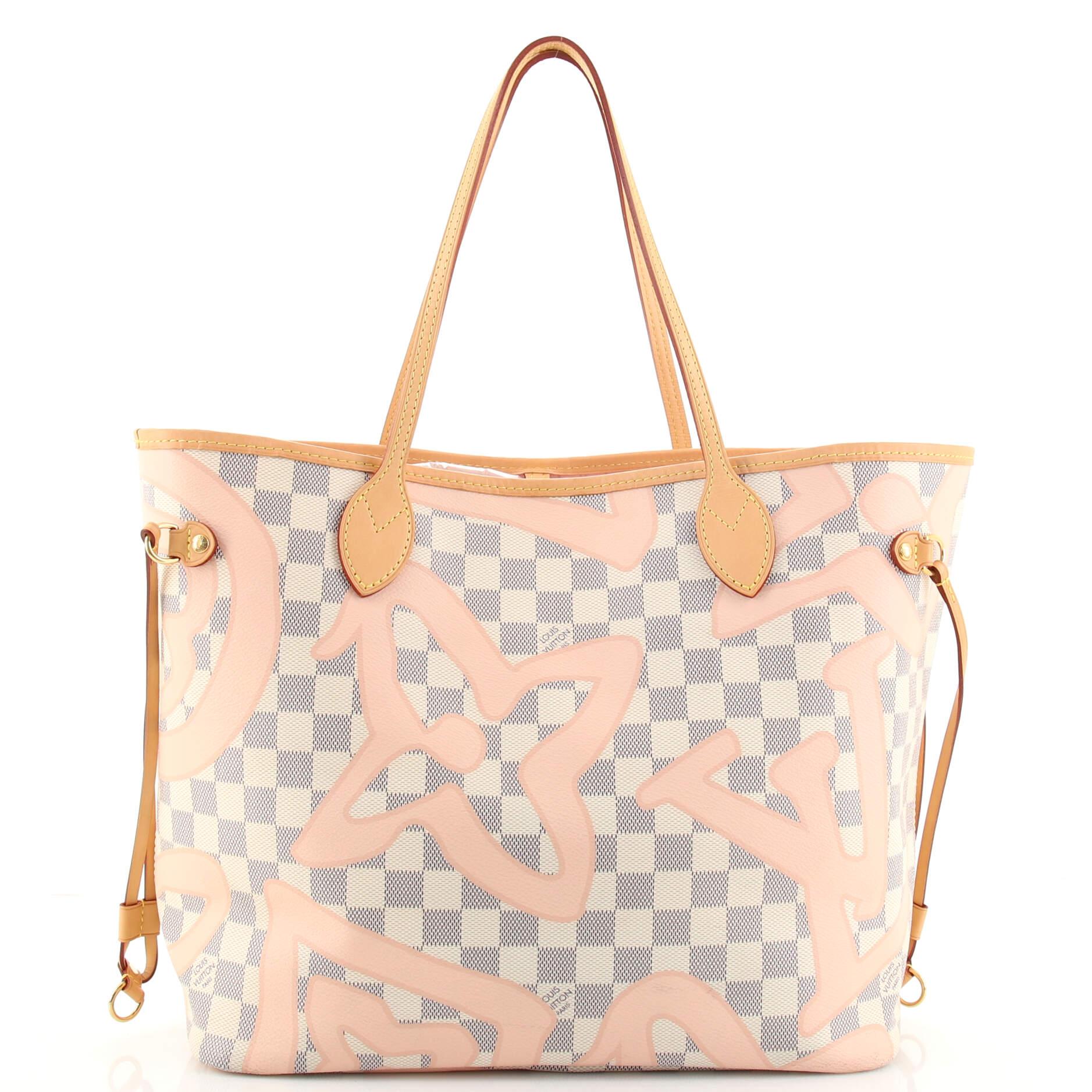 Beige Louis Vuitton Neverfull NM Tote Limited Edition Damier Tahitienne MM