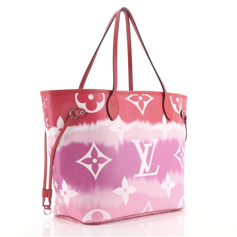 Pink Louis Vuitton Neverfull NM Tote Limited Edition Escale Monogram Giant MM