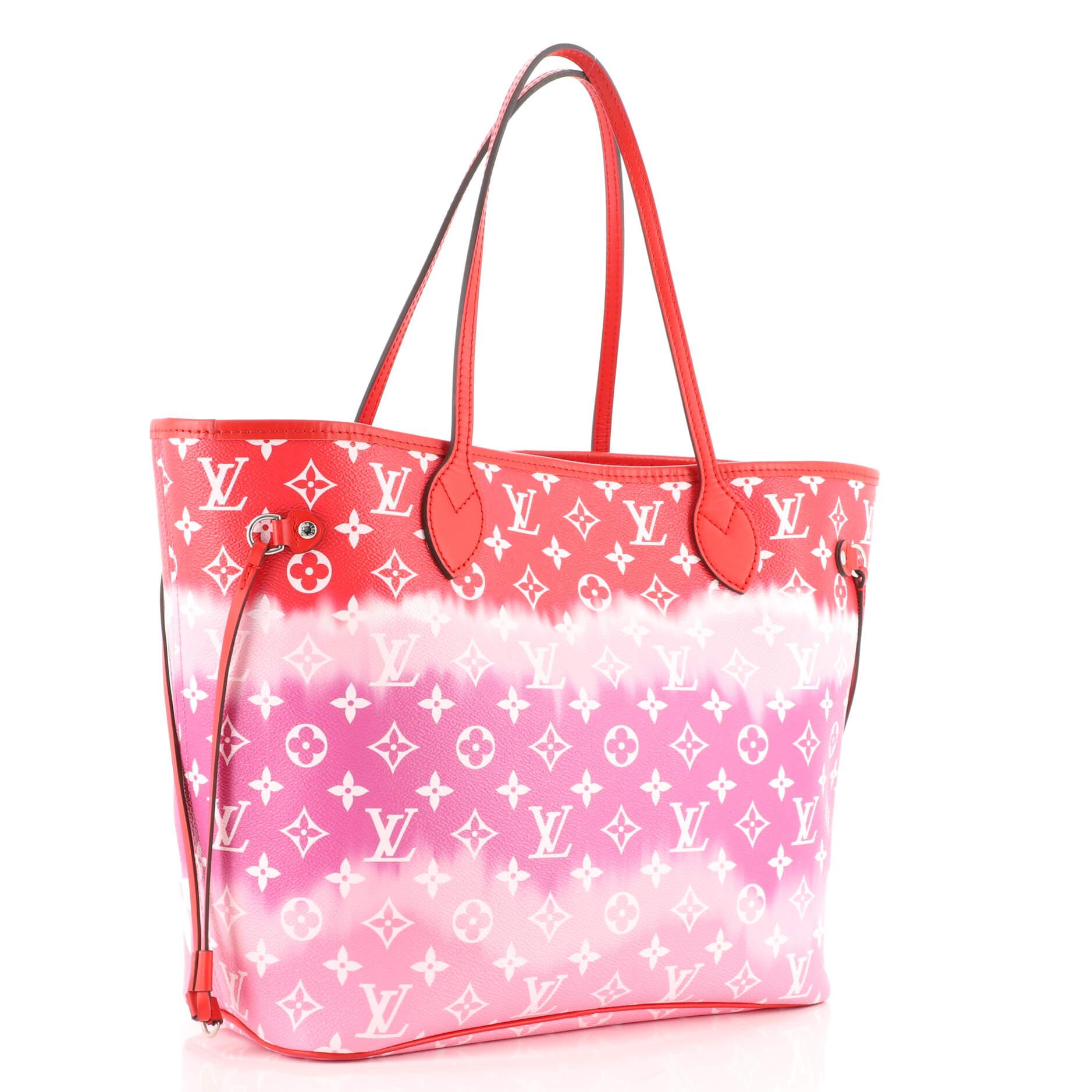 Pink Louis Vuitton Neverfull NM Tote Limited Edition Escale Monogram Giant MM