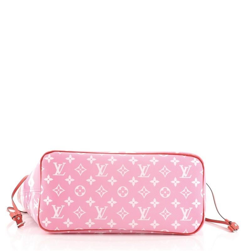 Pink Louis Vuitton Neverfull NM Tote Limited Edition Escale Monogram Giant MM