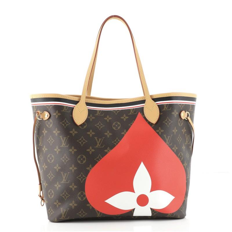 Gray Louis Vuitton Neverfull NM Tote Limited Edition Game On Monogram MM