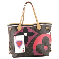 Louis Vuitton Limited White Monogram Multicolor Game On Neverfull MM  32lk427s For Sale at 1stDibs