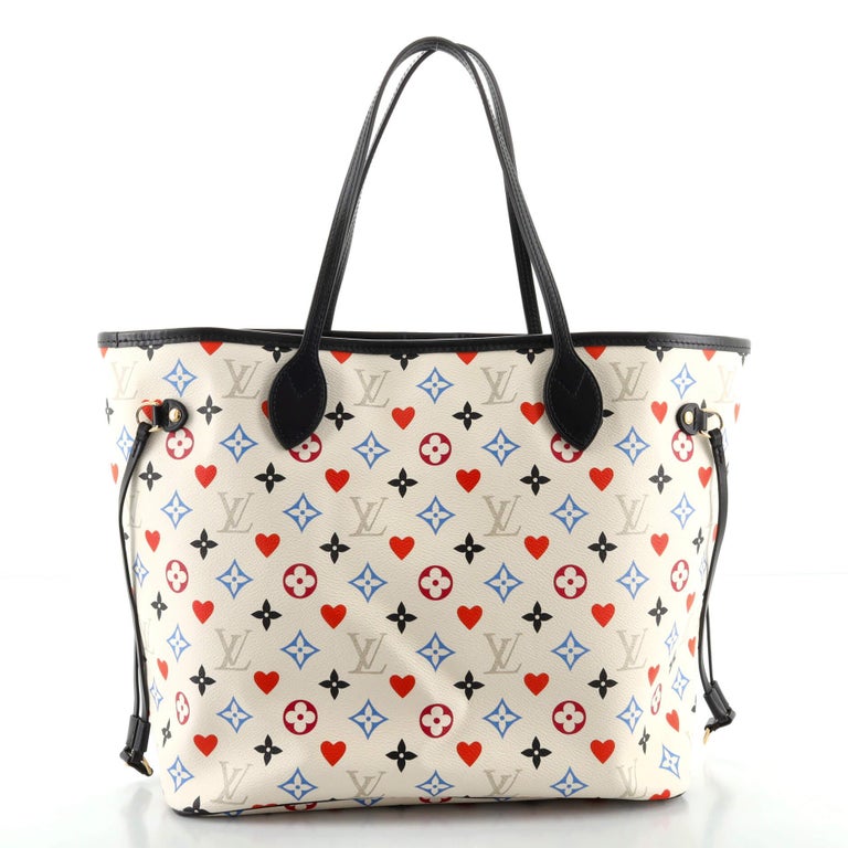 Beige Louis Vuitton Neverfull NM Tote Limited Edition Game On Multicolor Monogr