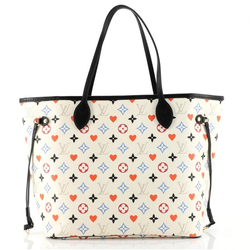 Beige Louis Vuitton Neverfull NM Tote Limited Edition Game On Multicolor Monogram MM