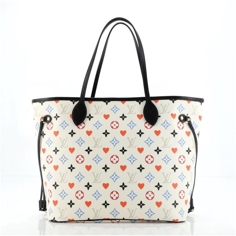 Gray Louis Vuitton Neverfull NM Tote Limited Edition Game On Multicolor Monogram MM