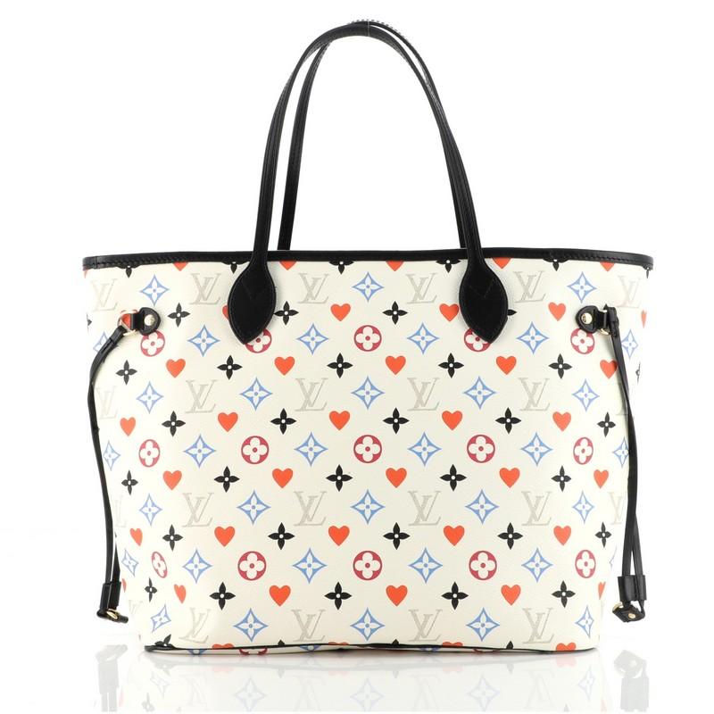 Beige Louis Vuitton Neverfull NM Tote Limited Edition Game On Multicolor Monogram MM