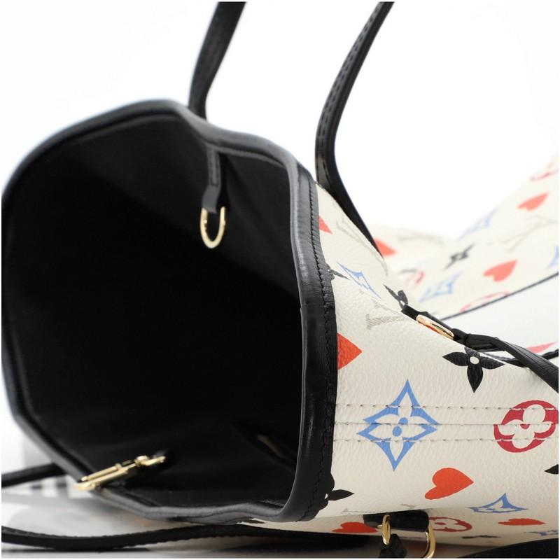 White Louis Vuitton Neverfull NM Tote Limited Edition Game On Multicolor Monogram MM