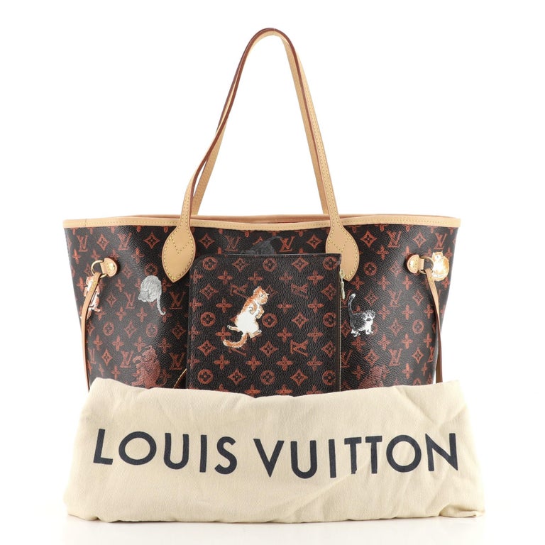 LOUIS VUITTON Neverfull MM Tote Pouch Catogram Limited