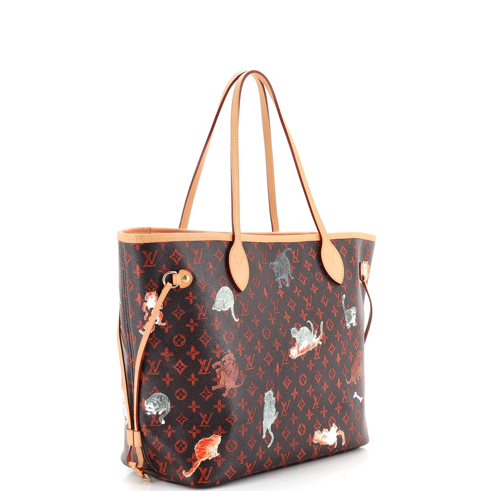 Louis Vuitton Neverfull NM Tote Limited Edition Grace Coddington Catogram Canvas In Good Condition In NY, NY